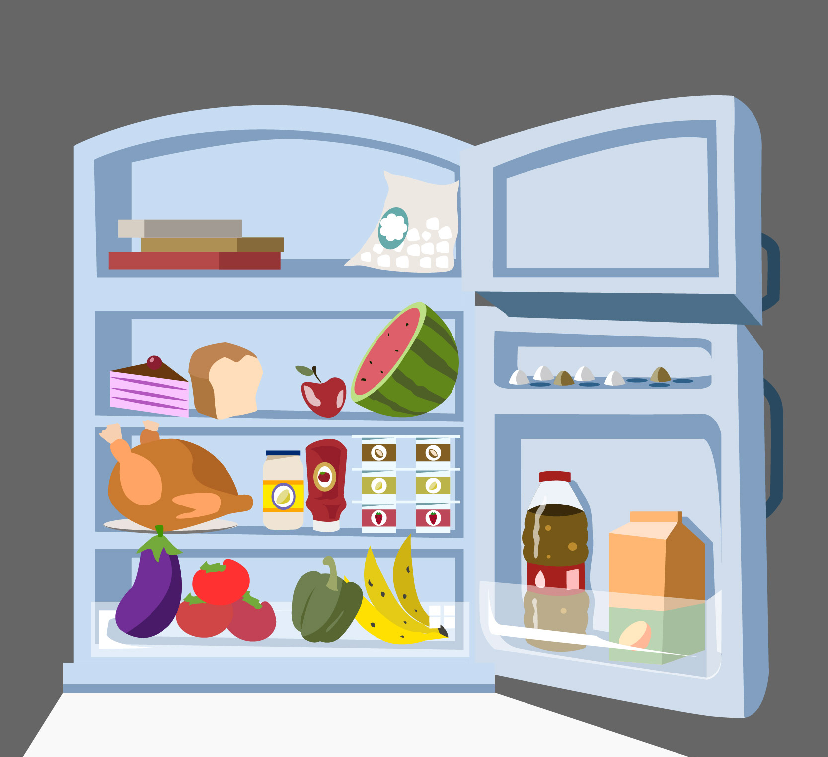 Холодильник Едой Картинки