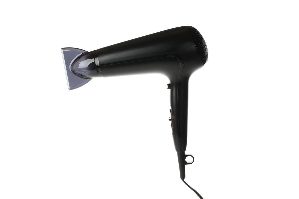 black-hair-dryer-isolated